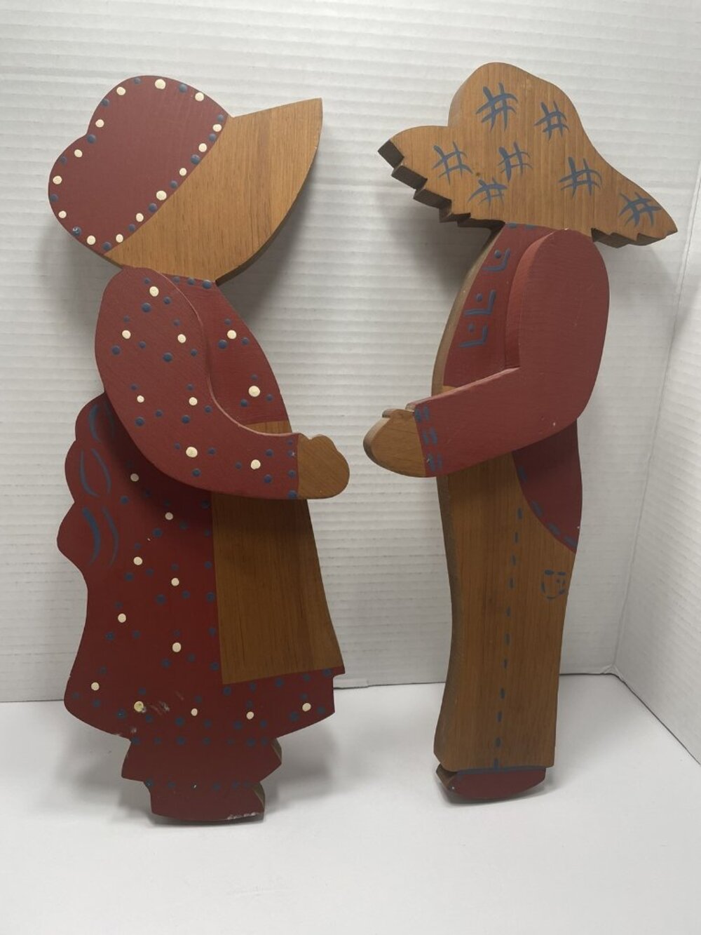 Vintage American Folk Art/Primative Silhouettes Pioneers - Picture 2 of 13